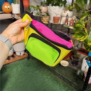 Neon Crossbody Bag with Vibrant Design